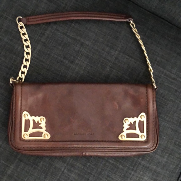 RARE MICHAEL KORS LEATHER SHOULDER BAG - Picture 1 of 5